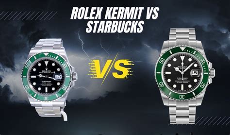 men's rolex kermit|rolex kermit vs starbucks.